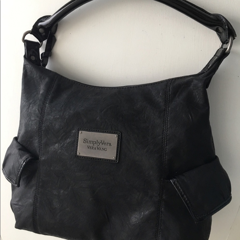 Simply Vera Vera Wang Satchel Purse Black